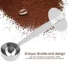 Roestvrij staal dual-purpose koffie scheppen bonenpoeder lepel meten schep koffie knabbelen gereedschap koffie JNB16047
