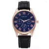 Wristwatches Luxury Men's Watches Fashion Alloy Leather Strap Quartz Business Watch Calendar Male Clock Casual Reloj Hombre