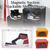 Clothing Storage Magnetic Suction Type Home High-top Basketball Shoe Box Moisture-proof And Dust-proof Plastic Transparent Cabinet