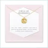 Подвесные ожерелья Circle Clover Palm Horseshoe Подвесное ожерелье для женщин изобилие шарм ювелирные изделия золото