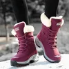 Bottes neige femmes dames chaussures à lacets plate-forme femmes mode mi imperméable gros Botas Mujer hiver 221007