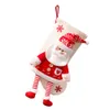 Sac de chaussette de Noël tricoté tridimensionnel Santa Claus Snowman Gift Eve Candy Choques 45x28cm RRE14741