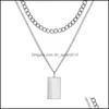 Pendant Necklaces Thick Chain Toggle Clasp Pendant Necklaces Mixed Linked Circle For Women Minimalist Choker Necklace Jewelry 118 D3 Dhvns