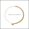 Chains Curb Chains Women Necklaces Jewelry 18K Gold 7.9Mm Womens Long Link Chain Classic Necklace For Female Drop Delivery 2021 Pendan Dhze8