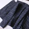 Vestes Femmes Chic Court Plaid Court Femmes Style Coréen Slim Grande Taille Manteau De Laine Bureau Dame Casual Biker Manteaux Vintage Outwear 221007