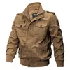 Erkek ceketler artı askeri bombardıman ceketi erkekler bahar sonbahar gündelik çok cepli pilot ceketler erkek ordu kargo uçuş erkek ceketler m-6xl 221006