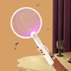 Sivrisinek katil lambalar şarj edilebilir sinek katil böcek zapper raket usb şarj parlak LED ışık