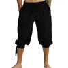 Men's Pants Men Medieval Renaissance Viking Pirate Cosplay Costume Loose Horseman Peasant Castaways Bloomers Trousers