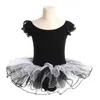 Balet taneczna spódnica dla dziewcząt taniec noszenie ubrania tutus ubrania dla dzieci Kobiety z krótkim rękawem bawełniane kostiumy tańca 221007