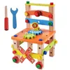 Juguetes de ensamblaje para bebés Toy de madera preescolar Variedad multifuncional Combinación de nueces Herramienta 1007