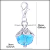 매력 20pcs 믹스 색상 Crystal Birthstone Mangles 생일 석재 펜던트 매력 구슬이있는 랍스터 클래스 부동장에 적합한 919 DHOGD