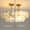 Lustres de lustre moderno lustre de luxo lustre de teto francês para sala de estar quarto hall de entrada para refeições nórdicas de vidro nórdico luminárias penduradas