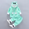 Clothing Sets Thick Warm Girls Clothing Set Winter Plush Cotton Outfit For Baby Hoodies Jacket Pants Kids Casual Suit Toddler Boy Wearing 221007