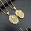 Pendant Necklaces Virgin Mary Pendants Neckalce Gold Sier Stainless Steel Round Necklaces For Men Women Jewerly 242 R2 Drop Delivery Dhw4H