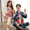 Men's Sleepwear Couple Pajamas Long Sleeved Silk Set for Women Sleep Tops Pijamas Mens Designer 221007