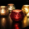 Candle Holders European Retro Glass Mosaic Holder Romantic Candlelight Dinner Props Home Wedding Table Decoration Candlestick Gift