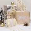 Decorazioni natalizie 2022 Stampa in poliestere Decorazione Nastri in grosgrain Fai da te Navidad Xmas Party Wrapping Decor Forniture Materiale Anno