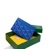 Formgivare Retro Luxury Printing Mens Womens Card Holder Holder Pu Leather Mönster Kreditkort Mynt Purv plånbokstillbehör