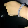 Tennis Iced Out Tennis Bracelets Mens Gold Sier Hip Hop Jewelry 8Mm Zircon Diamond Bracelet Drop Delivery 2021 Carshop2006 Dhzq1