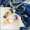 Baumelnde Kronleuchter, niedliche handgefertigte asymmetrische Cartoon-Figuren, traditionelle Hanbok-Ohrringe, lustiger Figurenschmuck für Mjfashion Dhuo9