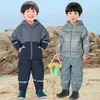 Set di abbigliamento Impermeabile Baby Boy Set da pioggia Sport con cappuccio Abbigliamento per ragazze Abiti Inverno Costume per bambini Abbigliamento da neve per bambini Abbigliamento antipioggia per bambini 221007