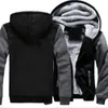 Мужские куртки зимняя толстая теплая куртка с твердым цветом флисовой молнии на молнии пальто с длинными рукавами Parka 221007