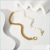 Chains Curb Chains Women Necklaces Jewelry 18K Gold 7.9Mm Womens Long Link Chain Classic Necklace For Female Drop Delivery 2021 Pendan Dhze8