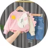 Clothing Sets 1 2 3 4 Years Autumn Childrenswear Fashion Baby Girls Clothing Set Cartoon top jeans Two-piece Suit Kids Toddler Clothes 221007