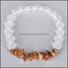 Fili di perline Braccialetti di perline di vetro di cristallo bianco Braccialetti di perline di pietra naturale schiacciata di colore 957 B3 Consegna di goccia 2021 Jewe Dhaoh