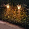 Chamas tremeluzentes Torch Luzes solares de bambu feitos à mão fora da chama Iluminação à prova d'água para jardim do pátio do jardim do jardim