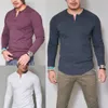 Mens TShirts Summer Slim Fit V neck Short Tshirts Casual Tops Solid Long Sleeve Muscle Tee Daily wear 221007