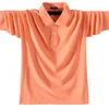 Polos para hombres 100 algodón para hombres Polos de manga larga Camisas Color sólido Polos casuales de alta calidad Homme Primavera Otoño Solapa Tops masculinos 812 221006