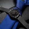 Wristwatches Fashionable Men's Watch Top Watches Quartz Clock Black Mesh Belt Ultra-Thin Stainless Steel Round