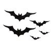 Christmas Decorations 14/19pcs Halloween Decoration 3D Black Bat Party DIY Decor Bar Room Scary Decos Props Wall Sticker