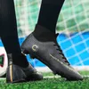 Elbise ayakkabıları profesyonel erkek unisex futbol ayakkabıları çocuklar tffg yüksek ayak bileği futbol botları çim kılıf ayakkabı futbol ayakkabıları 221006