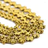 Beads Gold Cross Jesus Hematite Natural Stone 6/8/10MM Spacer Loose For Jewelry Making Women Diy Bracelet Necklace Accessories
