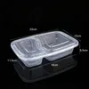 Engångskoppar Straws Lunch Box Injection Plastic Transparent Square Multi-Specification Takeaway Packaging Food 221007