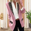 Women's Suits Anti-fade Trendy Ladies Leopard Patchwork Print Lapel Blazer Versatile Jacket Open Stitch Streetwear