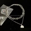 Pendentif Colliers Mode Vintage Mti couche pièce chaîne pendentif collier pour femmes or Sier couleur Portrait gros colliers 74 D3 Dro Dhwk3