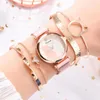 Armbanduhr Drop Armband Uhr Set Luxus Magnet Schnalle Katze Frauen Uhren Ladies Quarz Handgelenk Frau Gift Geschenk