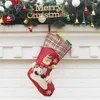 Nuove decorazioni natalizie 2023 Regali di Capodanno Calzini con pupazzo di neve di Babbo Natale Borsa regalo con calzini natalizi RRE15027