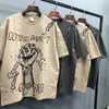 Men's T-Shirts TIDESHEC Men's Oversized T-shirt Graffiti Grip Chain Printed Short-sleeved T Shirt 2022 Summer Cotton Harajuku Men Women Top Tee T221006