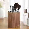 Jewelry Pouches Brown Wooden Makeup Organizer Storage Box Luxury Jewerly Eyebrow Pencil Lipstick Holder Brush Cosmetic Case