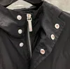 Trench da uomo Giacca a vento da uomo Lunga primavera Autunno Con cappuccio Casual da uomo Giacca allentata Cappotto nero 221007