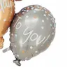 Движение подарки на подарки торт алюминиевая фольга шарик с днем ​​рождения Письмо плавание игрушек шарики по случаю дня рождения