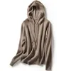 Damskie Krzyki Ties Autumn Winter Hooded Sweater Sweter Kobieta pullover luźna 100 czystych wełny z kapturem ospałymi leniwymi wiatrem baza bazowa 221007