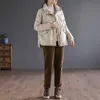 Kadınlar Down Parkas Schinteon Kadın Beyaz Ördek Aşağı Ceket Vintage Dış Giyim Yüksek Kaliteli Sonbahar Kış Sıcak Üst Stand Yakası Gevşek Ceket 221007