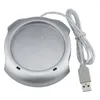 Tapetes de mesa Copo de bebida Silver 4 Porto USB CHEVE CAUSO Aquecedor de 50 graus de temperatura líquida máxima elétrica para aquecedor de PC