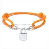 Charm Armband Boyish Classic Fashion Smooth Rope Armband Lock Element Pau