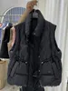 Damesvesten Janveny Fashion Down Vest Women Luxe designer Mouwloze jas 90 Duck Down Gilet Autumn Winter Koreaanse vrouwelijke vest 221007